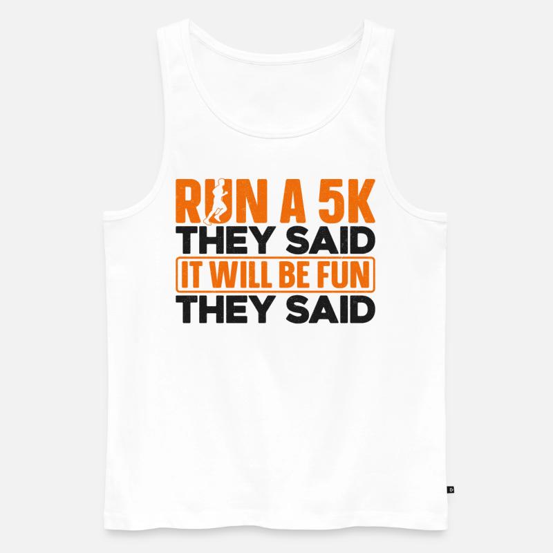 Running Runner Half Marathon - Männer Premium Bio Tank Top - Weiß