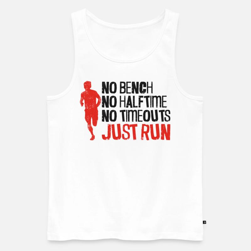 Running Runner Half Marathon - Männer Premium Bio Tank Top - Weiß