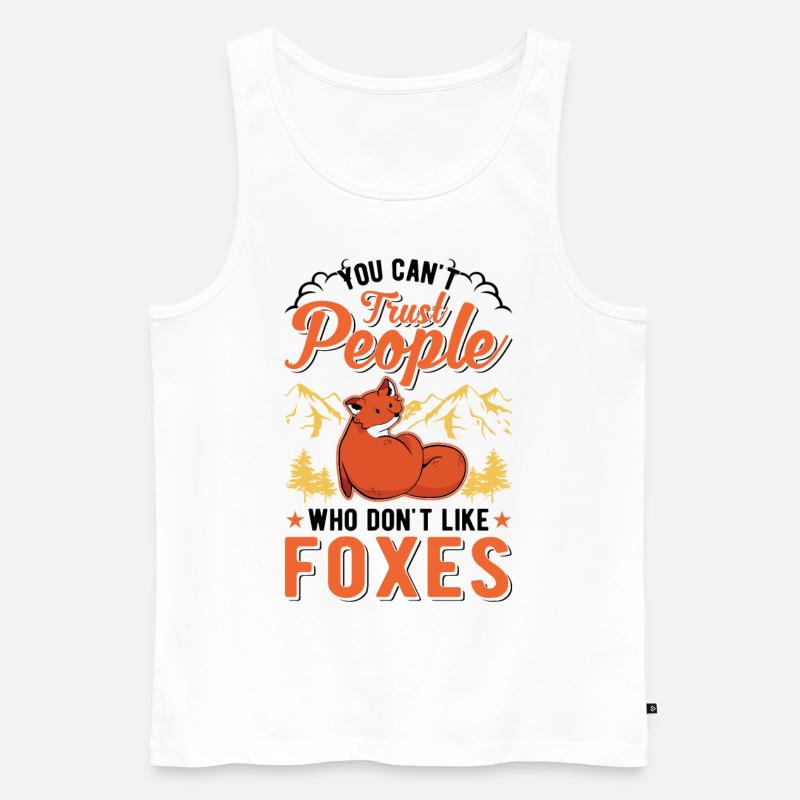 Fuchs Geschenk Rotfuchs - Männer Premium Bio Tank Top - Weiß