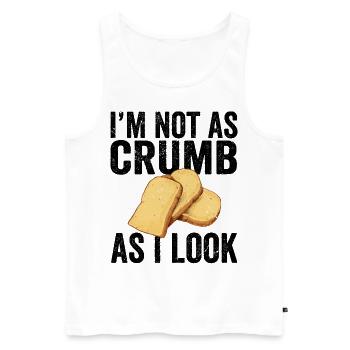 Funny bread baker - Men's Premium Organic Tank Top - white - Front - AI Model Male 178 light (178cm)