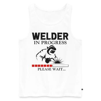 Welder Welding Apprentice Vintage - Männer Premium Bio Tank Top - Weiß - Vorne - AI Model Male 178 light (178cm)