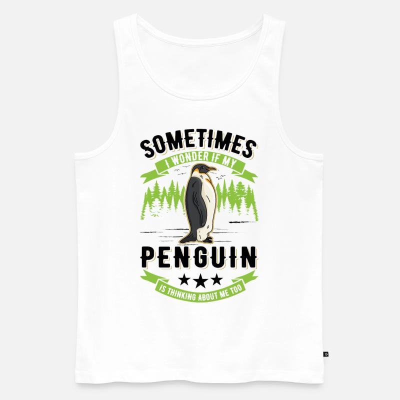 Pinguin Penguin Kaiserpinguin - Männer Premium Bio Tank Top - Weiß