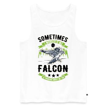 Falcon Gift Falcon Breeding Falcon Breeder Falconer - Men's Premium Organic Tank Top - white - Front - AI Model Male 178 light (178cm)