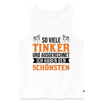 Irish Tinker Horse Gift Tinker Horse - Men's Premium Organic Tank Top - white - Front - AI Model Male 178 light (178cm)