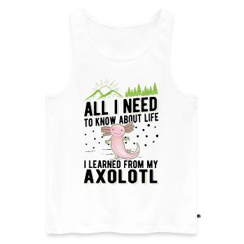 Axolotl Cadeau Amphibien à queue - Débardeur bio Premium Homme - blanc - Devant - Michal (187cm)