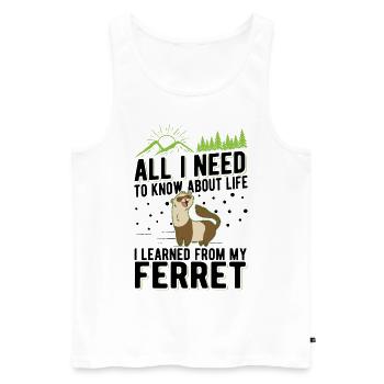 Frettchen Spruch Ferret - Männer Premium Bio Tank Top - Weiß - Vorne - AI Model Male 178 light (178cm)