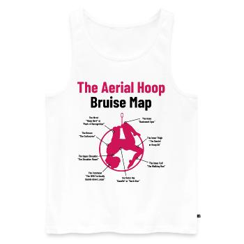 The Aerial Hoop Bruise Map Acrobatics Gymnastics S - Männer Premium Bio Tank Top - Weiß - Vorne - Michal (187cm)