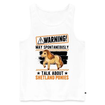 Warning Shetland Pony Shetland Pony Shetty - Men's Premium Organic Tank Top - white - Front - Michal (187cm)