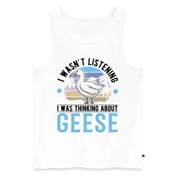 Geese Goose breeder Goose - Men's Premium Organic Tank Top - white - Front - Michal (187cm)