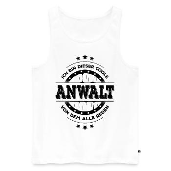 Anwalt Kollegen Geburtstag Jurastudium Geschenk - Männer Premium Bio Tank Top - Weiß - Vorne - Michal (187cm)