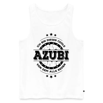 Azubi Kollegen Geburtstag Auszubildender Geschenk - Männer Premium Bio Tank Top - Weiß - Vorne - Michal (187cm)