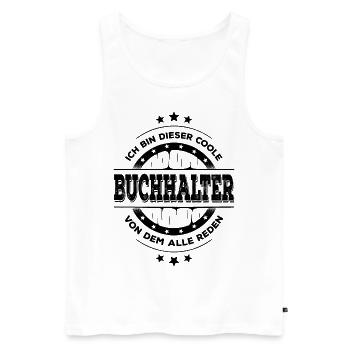 Buchhalter Geburtstag Buchhaltung Geschenk - Männer Premium Bio Tank Top - Weiß - Vorne - Michal (187cm)