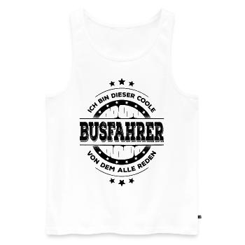 Busfahrer Kollegen Geburtstag Busfahren Geschenk - Männer Premium Bio Tank Top - Weiß - Vorne - Michal (187cm)