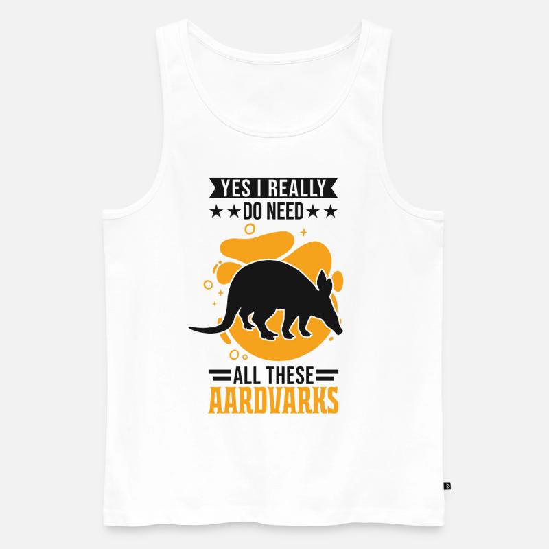 Erdferkel Geschenk Aardvark - Männer Premium Bio Tank Top - Weiß