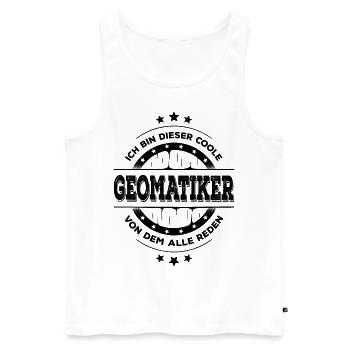 Geomatiker Kollegen Geburtstag Geomatik Geschenk - Männer Premium Bio Tank Top - Weiß - Vorne - Michal (187cm)