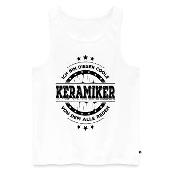 Keramiker Kollegen Geburtstag Handwerker Geschenk - Männer Premium Bio Tank Top - Weiß - Vorne - Michal (187cm)