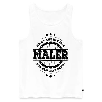 Maler Kollegen Geburtstag Bildenden Kunst Geschenk - Männer Premium Bio Tank Top - Weiß - Vorne - Michal (187cm)