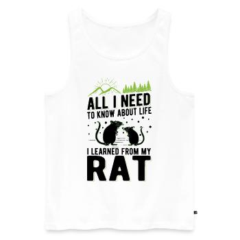 Ratte Hausratte Rattenbesitzer - Männer Premium Bio Tank Top - Weiß - Vorne - AI Model Male 178 light (178cm)