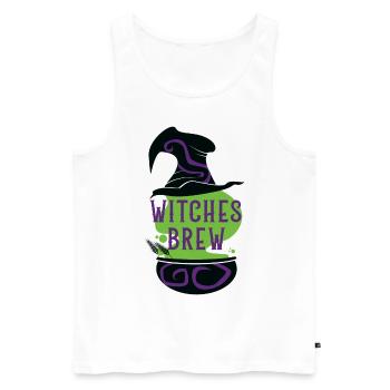 Witches Brew Graphic Homebrewing Winemaking Brewer - Männer Premium Bio Tank Top - Weiß - Vorne - AI Model Male 178 light (178cm)