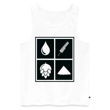 Retro Graphic Homebrewing Winemaking Brewery Craft - Männer Premium Bio Tank Top - Weiß - Vorne - AI Model Male 178 light (178cm)