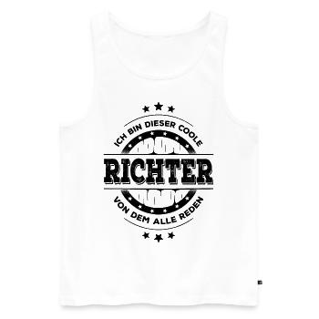 Richter Kollegen Geburtstag Jurastudium Geschenk - Männer Premium Bio Tank Top - Weiß - Vorne - Michal (187cm)