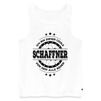 Schaffner Kollegen Geburtstag Kondukteur Geschenk - Männer Premium Bio Tank Top - Weiß - Vorne - AI Model Male 178 light (178cm)