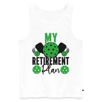 Pickleball Retired My Retirement - Men's Premium Organic Tank Top - white - Front - Michal (187cm)