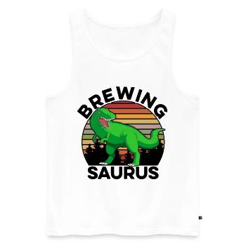 Saurus Graphic Homebrewing Winemaking Brewery Craf - Männer Premium Bio Tank Top - Weiß - Vorne - AI Model Male 178 light (178cm)