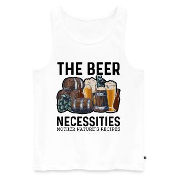 The Beer Necessities Mother Natures Recipes Homebr - Männer Premium Bio Tank Top - Weiß - Vorne - Michal (187cm)