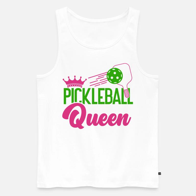 Pickleball Pickleball Queen - Männer Premium Bio Tank Top - Weiß