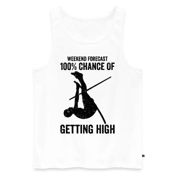 Lustiger Stabhochsprung Stabhochsprung - Männer Premium Bio Tank Top - Weiß - Vorne - Michal (187cm)