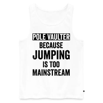 Pole vault - Men's Premium Organic Tank Top - white - Front - AI Model Male 178 light (178cm)