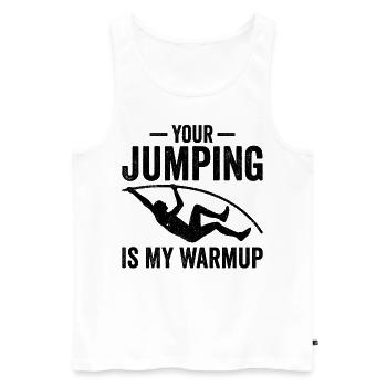 Fun Pole Vault Pole Vault - Men's Premium Organic Tank Top - white - Front - AI Model Male 178 light (178cm)