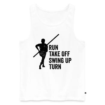 Fun Pole Vault Pole Vault - Men's Premium Organic Tank Top - white - Front - Michal (187cm)