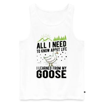 Geese Gift Goose Lovers Goose Breeders - Men's Premium Organic Tank Top - white - Front - Michal (187cm)