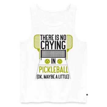 Pickleball Il n’y a pas de pleurs - Débardeur bio Premium Homme - blanc - Devant - Michal (187cm)