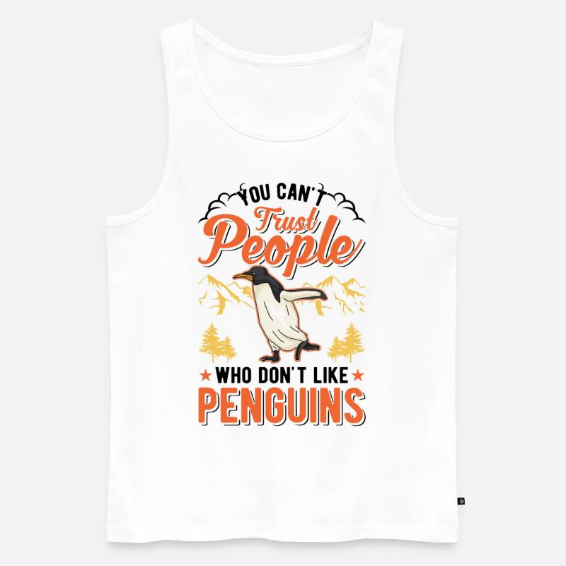 Pinguin Geschenk Penguin - Männer Premium Bio Tank Top - Weiß