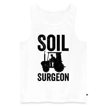 Soil Surgeon Landwirt Landwirtschaft - Männer Premium Bio Tank Top - Weiß - Vorne - Michal (187cm)