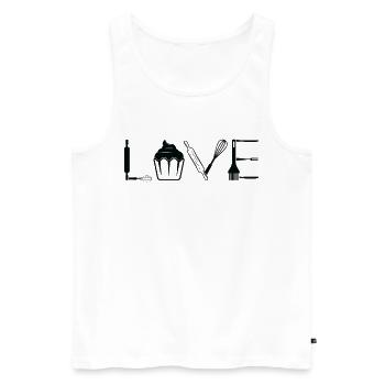 Baking Tools Love For Bakers - Männer Premium Bio Tank Top - Weiß - Vorne - Michal (187cm)