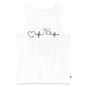Baking Heart Beat Baking Tool For Baker - Männer Premium Bio Tank Top - Weiß - Vorne - AI Model Male 178 light (178cm)