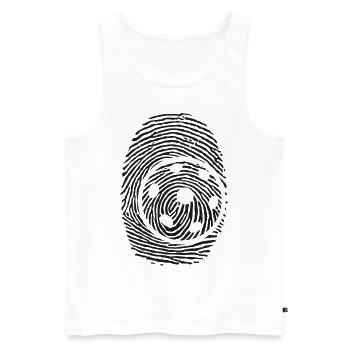 Pickleball Fingerprint C’est dans mon - Débardeur bio Premium Homme - blanc - Devant - Michal (187cm)