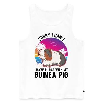 Cochon d’Inde Cadeau Cochon d’Inde - Débardeur bio Premium Homme - blanc - Devant - Michal (187cm)