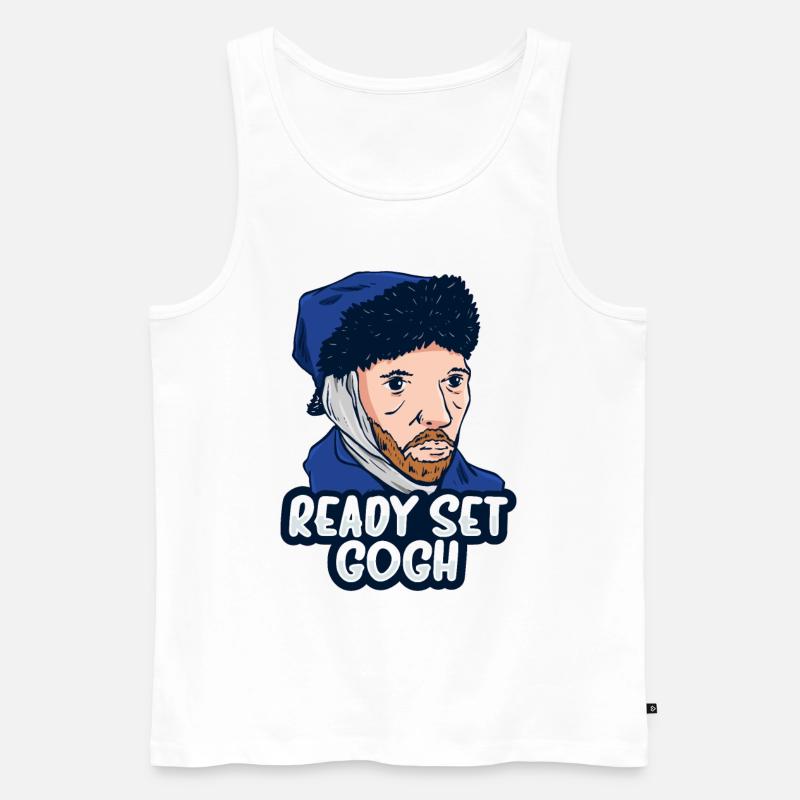 Van Gogh Kunst - Männer Premium Bio Tank Top - Weiß