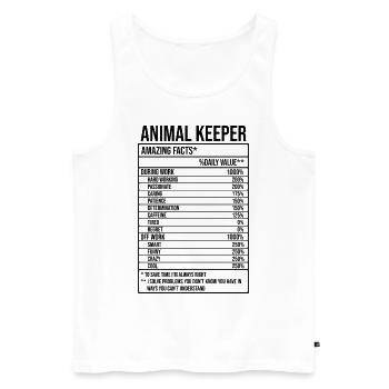Amazing Facts Animal Keeper During Work Zoo Keeper - Männer Premium Bio Tank Top - Weiß - Vorne - Michal (187cm)