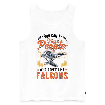 Falcon Gift Falcon Breeding Falcon Breeder Falconer - Men's Premium Organic Tank Top - white - Front - AI Model Male 178 light (178cm)