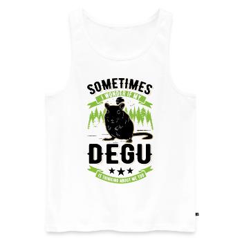 Degu owner shrub rat forest degu - Men's Premium Organic Tank Top - white - Front - Michal (187cm)