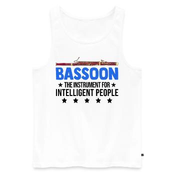 Bassoon Instrument for Intelligent People Bassoonist - Men's Premium Organic Tank Top - white - Front - Michal (187cm)