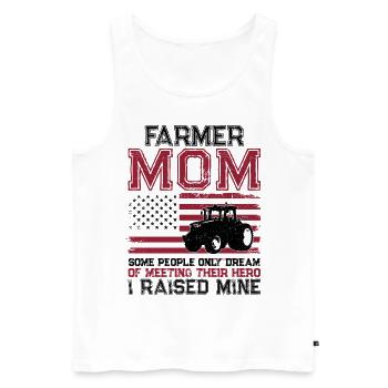 Farming Farmer Mom Mother Tractor - Männer Premium Bio Tank Top - Weiß - Vorne - AI Model Male 178 light (178cm)