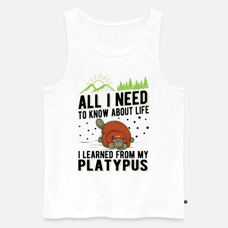 Schnabeltier Geschenk Platypus - Männer Premium Bio Tank Top - Weiß