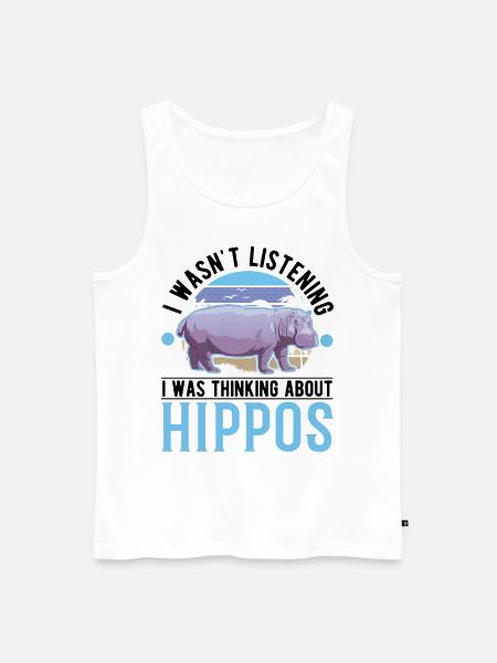 Hippo Gift Hippo Hippo - Men's Premium Organic Tank Top - white